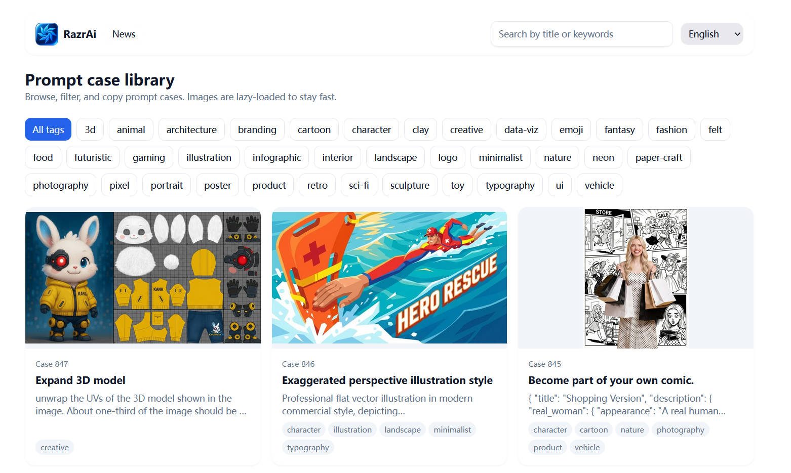 RazrAi 提示库现已上线，助力高效创作
